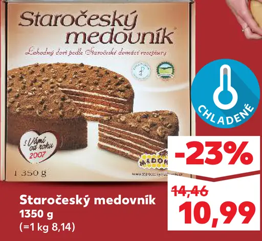 Staročeský medovník koláč