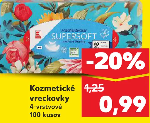 K-Classic kozmetické vreckovky 4-vrstvové