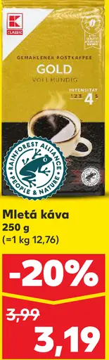 K-Classic Mletá káva Gold