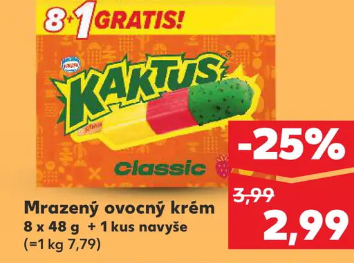 K-Classic Kaktus mrazený ovocný krém Classic
