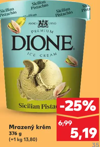 Dione Sicilian Pistachio mrazený krém