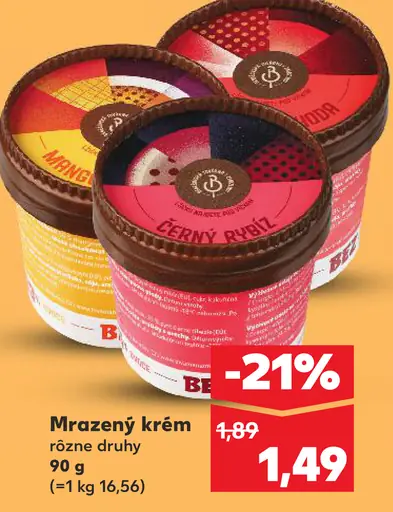 K-Classic mrazený krém rôzne druhy