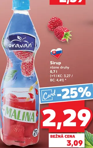 Oravan malinový sirup
