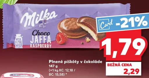 Milka Choco Jaffa malinové piškóty v čokoláde