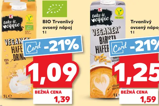 Take It Veggie BIO Trvanlivý ovsený nápoj