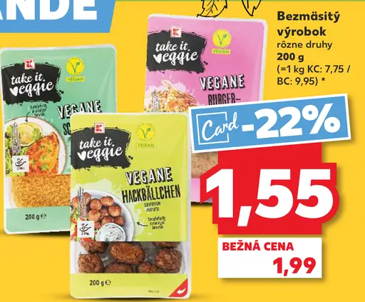 Take it Veggie bezmäsitý výrobok s omáčkou mrazený