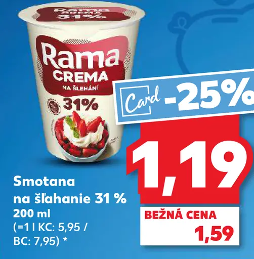 Rama Crema smotana na šľahanie 31 %