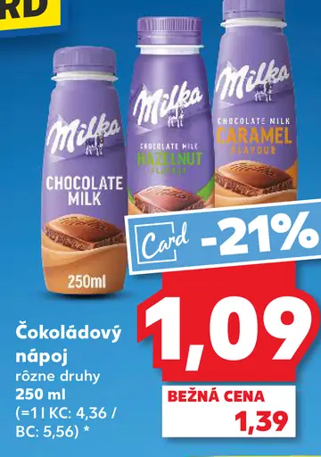 Milka čokoládový nápoj Chocolate Milk, Chocolate Milk Caramel