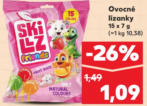Skittles ovocné lízanky