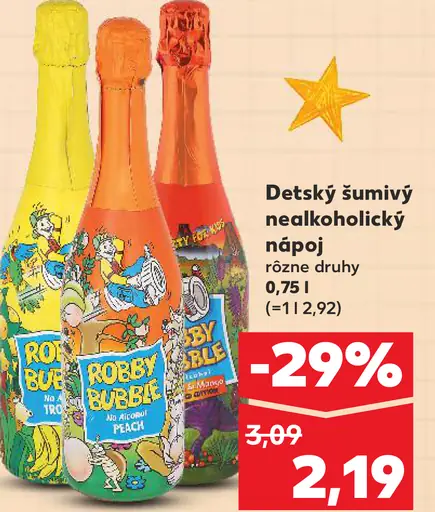 Robby Bubble detský šumivý nápoj