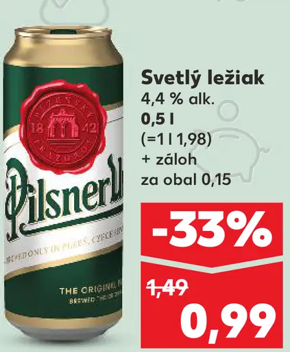 Pilsner Urquell Svetlý ležiak plechovka