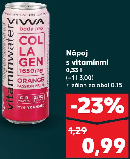 Viva Collagen Orange Passion Fruit nápoj s vitamínmi