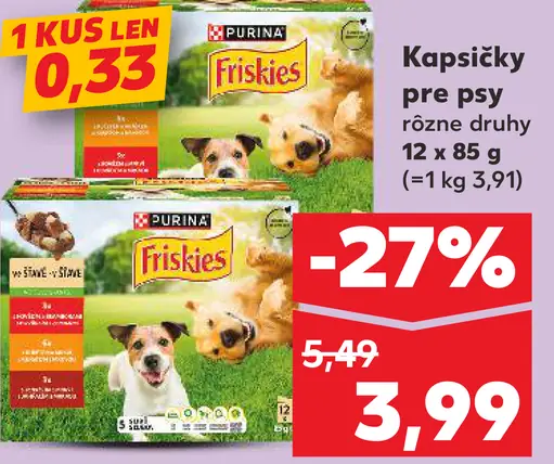 Purina Friskies Mäsové kapsičky pre psy