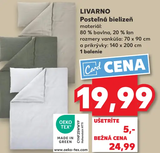 Livarno posteľná bielizeň