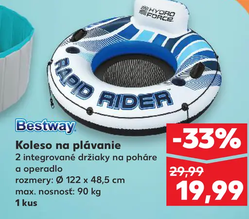 Bestway koleso na plávanie s integrované držiaky na poháre a operadlo