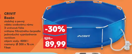 Crivit bazén stabilný a pevný vrátane filtračného čerpadla