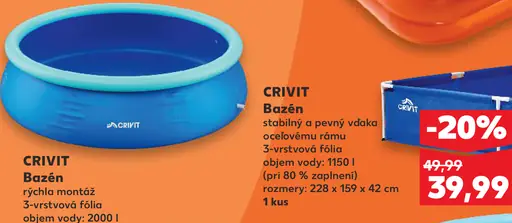 Crivit bazén stabilný s pevný vákou oceľovou rámu