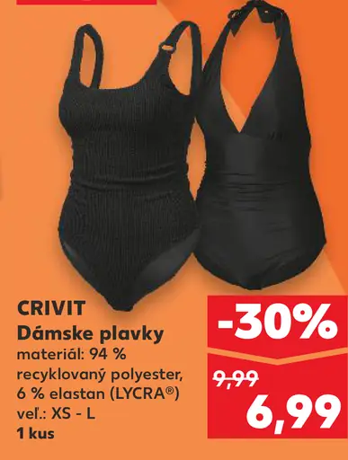 Crivit dámske plavky čierne jednodielne