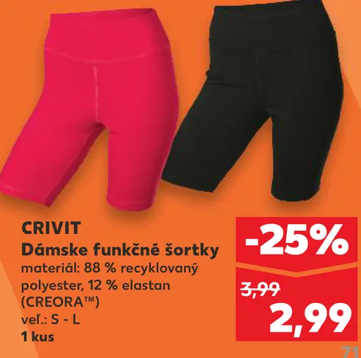 Crivit funkčné šortky dámske
