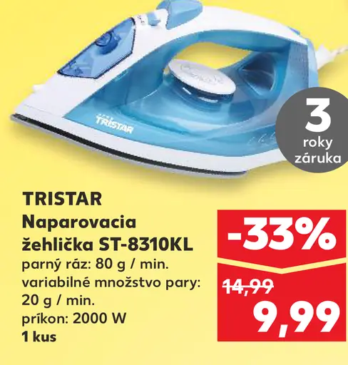 Tristar naparovacia žehlička ST-8310KL