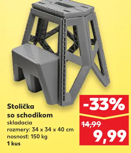 Stolička so schodíkom skladacia