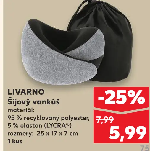 Livarno oporný šijový vankúš