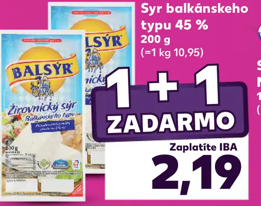 Balsýr žinčicový syr balkánskeho typu 45 %
