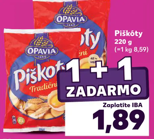Opavia Piškóty tradiční