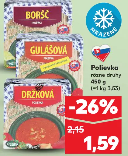 K-Classic Polievka rôzne druhy mrazená