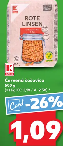 K Classic červená šošovica