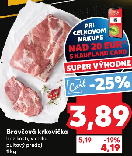 Bravčová krkovička bez kosti v celku