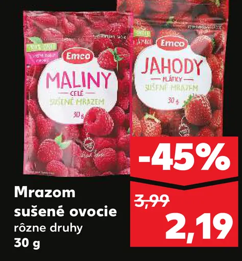 Emco Mrazom sušené ovocie