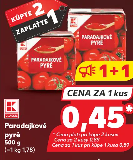 K-Classic paradajkové pyré