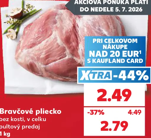 Bravčové pliecko bez kosti