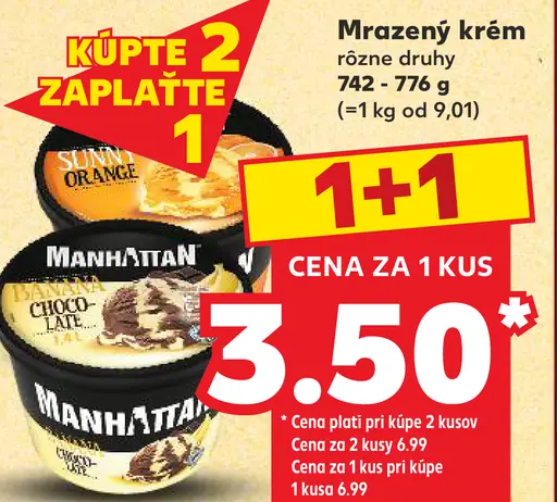 Manhattan mrazený krém v kelímku