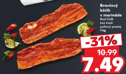 Bravčový bôčik v marináde Red Chilli bez kosti