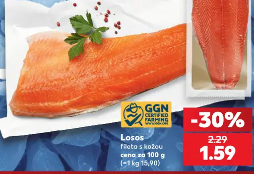 Losos fileta s kožou