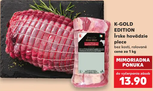 K-Gold Edition írske hovädzie plece bez kosti, rolované