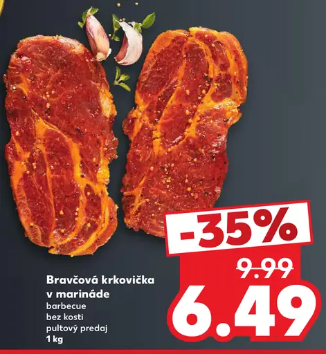 Bravčová krkovička v marináde barbecue bez kosti