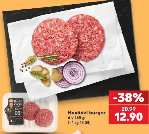 Hovädzí burger 6 ks