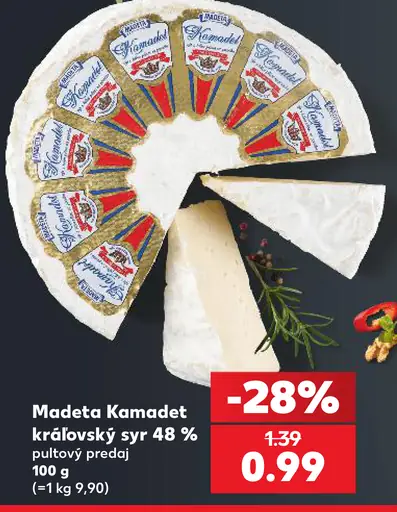 Madeta Kamadet kráľovský syr 48%