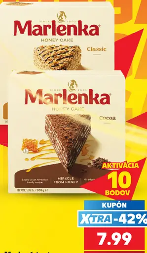 Marlenka medová torta rôzne druhy
