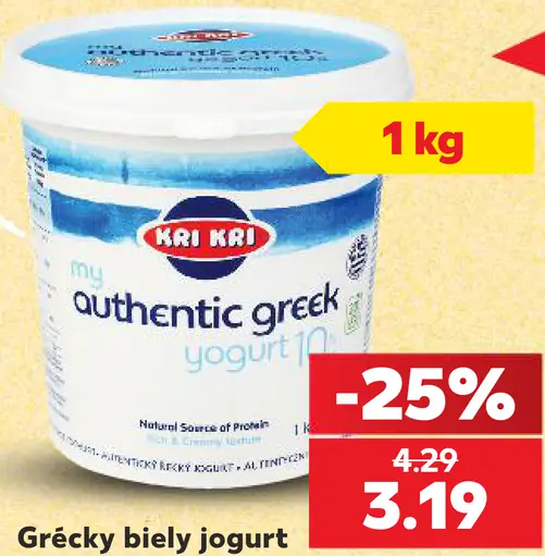 Krai Krai authentic greek yogurt grécky biely jogurt