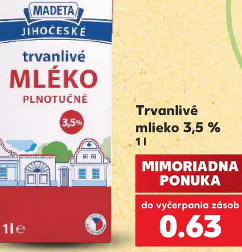 Madeta trvanlivé mlieko 3,5 %