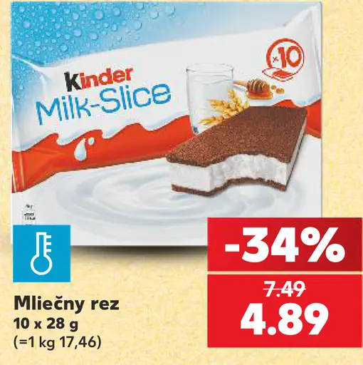 Kinder Milk-Slice Mliečny rez