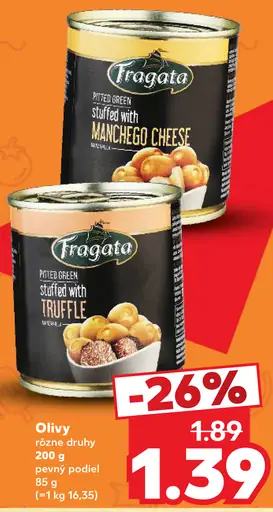 Fragata olivy plnené syrom Manchego
