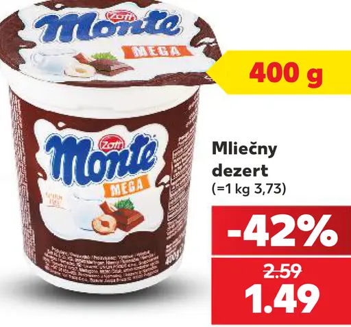 Monte mliečny dezert
