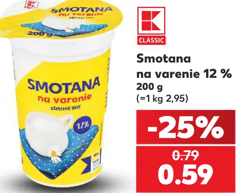Smotana na varenie 12%