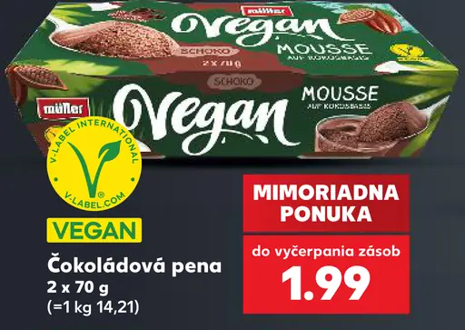 Vegan čokoládová pena mousse