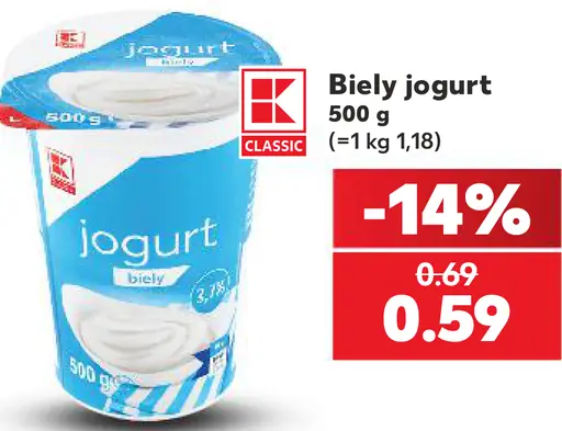 Biely jogurt